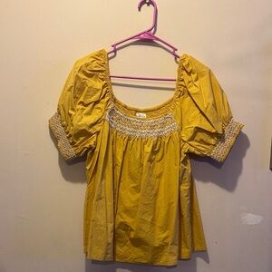 Wonderly Yellow Smocked Blouse